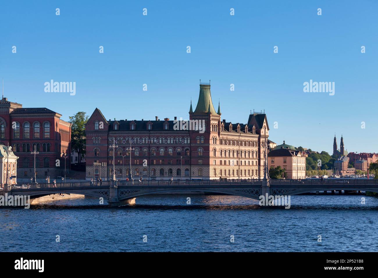 Stockholm, Sweden - June 22 2019: Building of the oldest publishing house, Norstedts Förlag. It was founded in 1823 by Per Adolf Norstedt. Stock Photo
