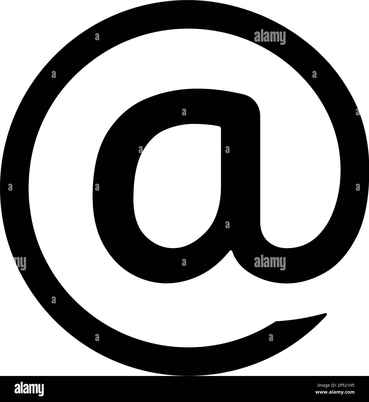 At Sign Icon Symbol Flat Vector Illustration Stock Vector Image Art 