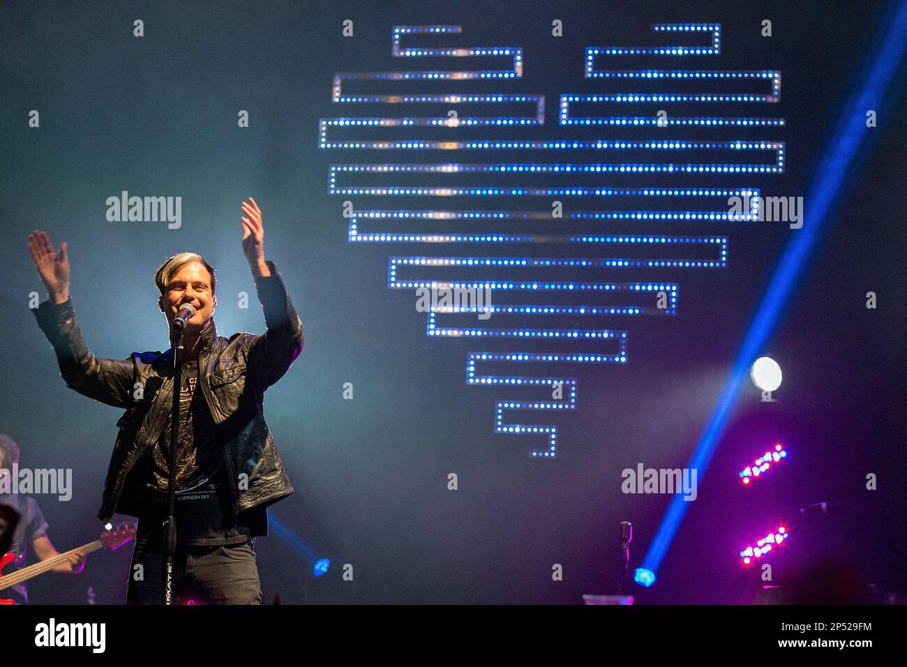 Vocalist Michael Fitzpatrick of Fitz and the Tantrums performs on stage ...