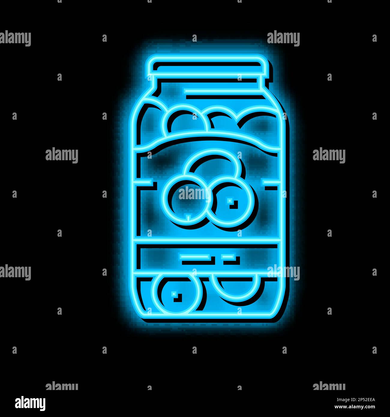 seaming olive in bottle neon glow icon illustration Stock Vector Image ...