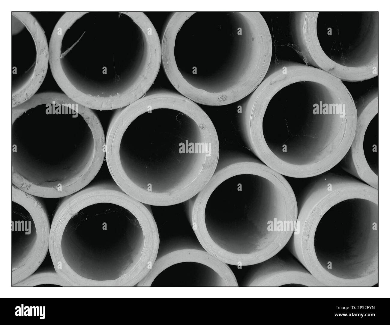 A row of concrete pipes Stock Photo Alamy