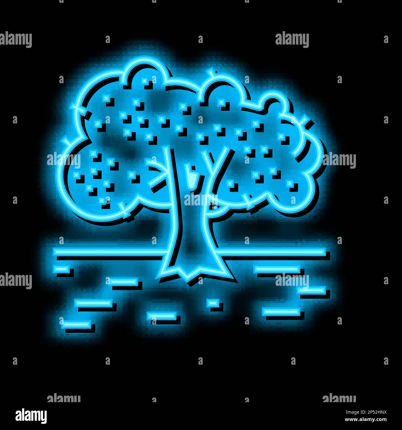 cultivation olive tree neon glow icon illustration Stock Vector Image ...