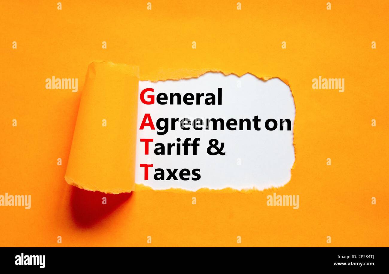 GATT symbol. Concept words GATT general agreement on tariff and trade ...