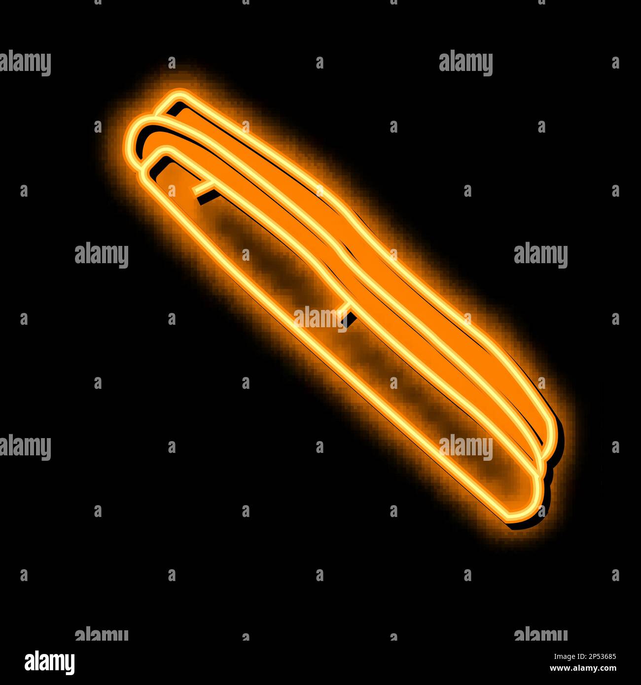 atlantic jackknife clam neon glow icon illustration Stock Vector Image