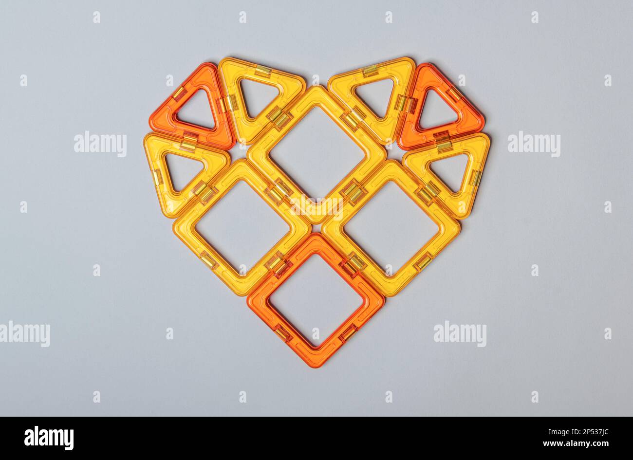 The figure of the heart from the details of the magnetic designer. Stock Photo