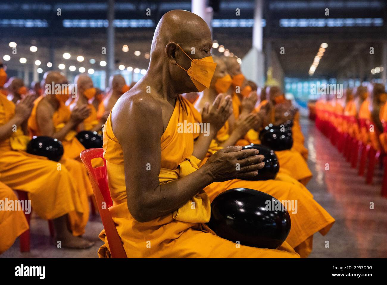 Bangkok, Bangkok, Thailand. 6th Mar, 2023. Buddhist monks take part in ...