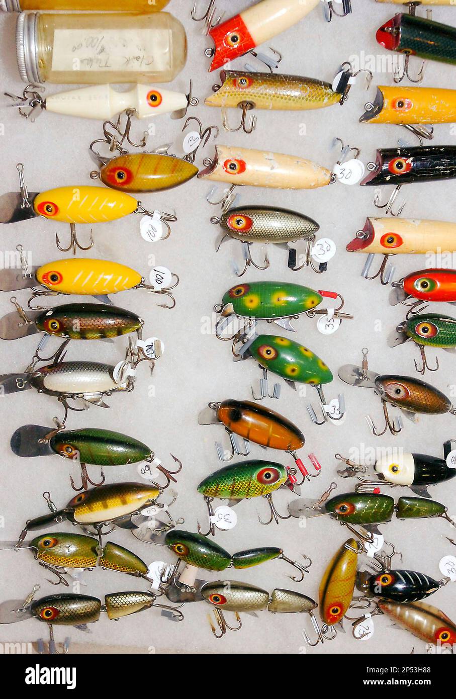 C.A. Clark's fishing lures are on display at the 18th annual River