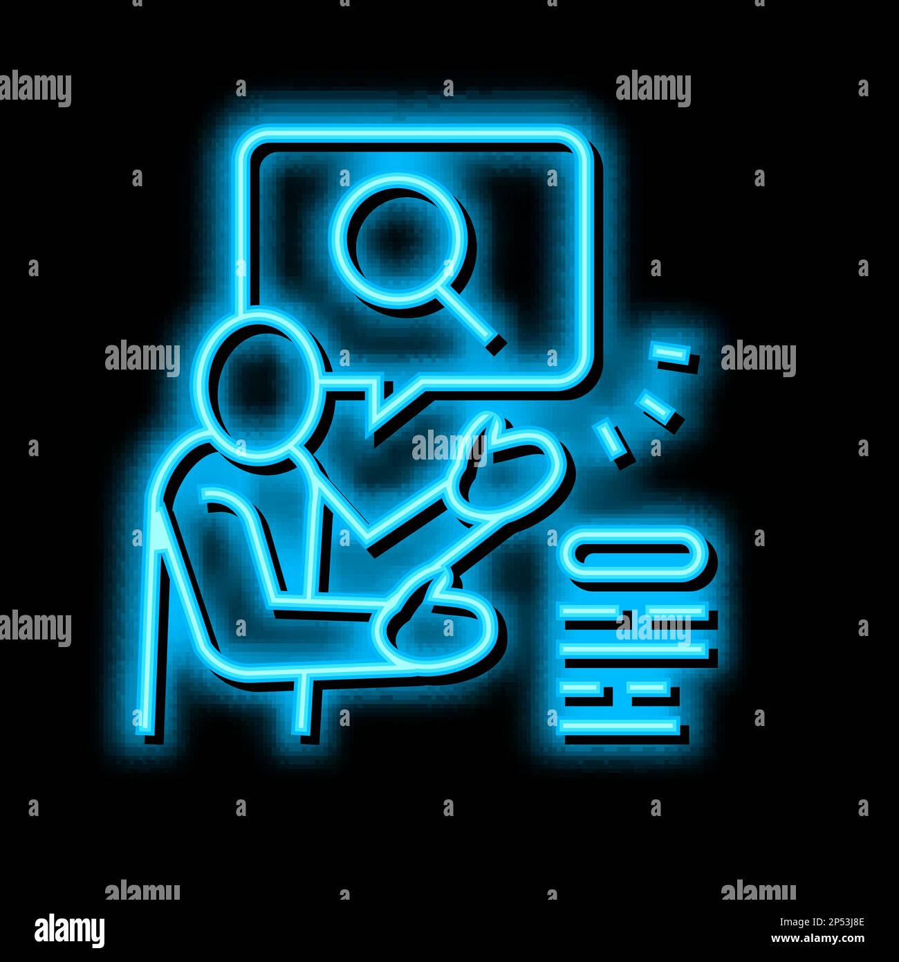 advertising consumer neon glow icon illustration Stock Vector Image ...