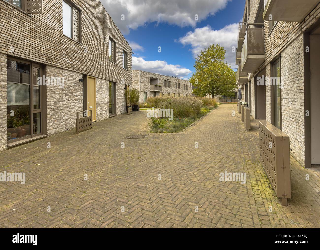 Modern living community in the dutch city of Groningen. Contemporary