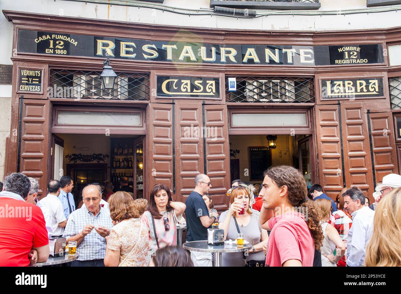 Restaurante Casa Labra, Calle de Tetuan 12. Madrid, Spain Stock Photo ...