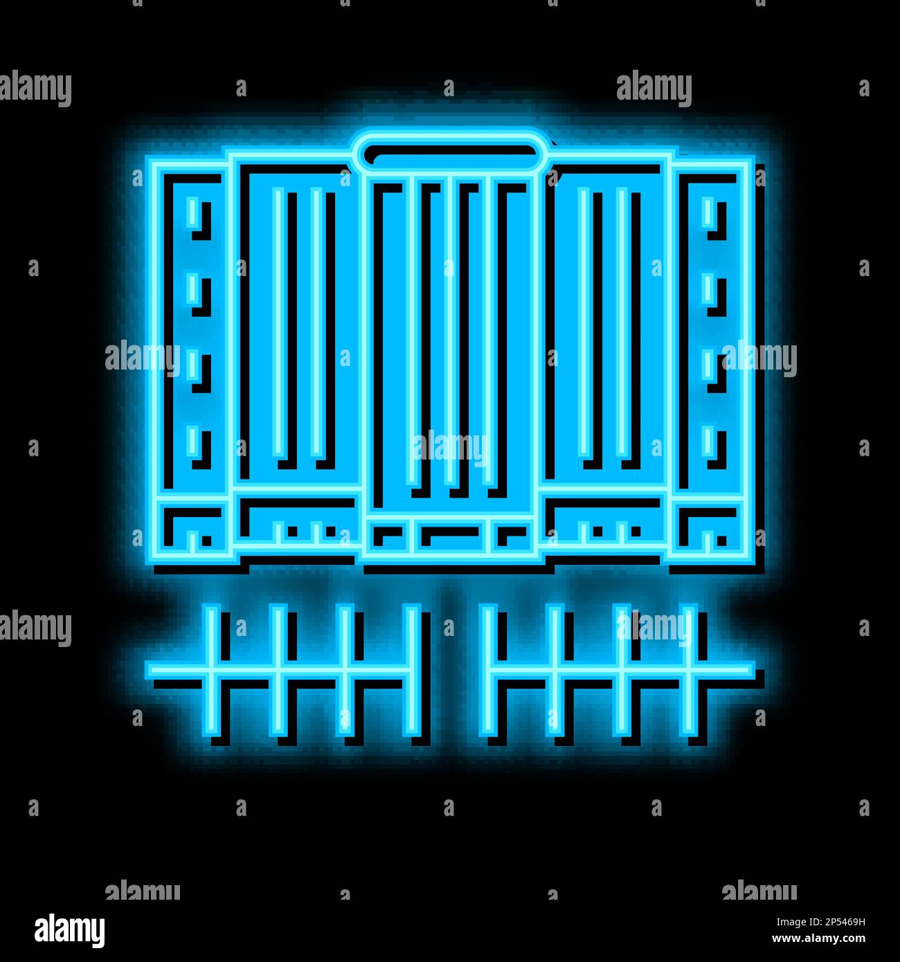 shopping center neon glow icon illustration Stock Vector Image & Art ...