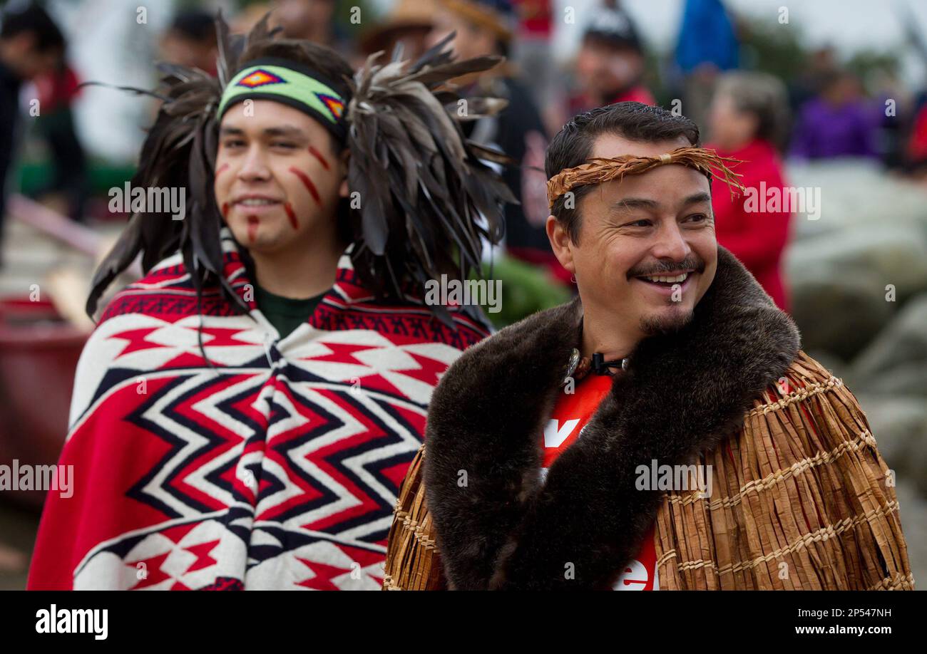 CORRECTS TO MUSQUEAM FIRST NATION - National Chief Shawn Atleo, right ...