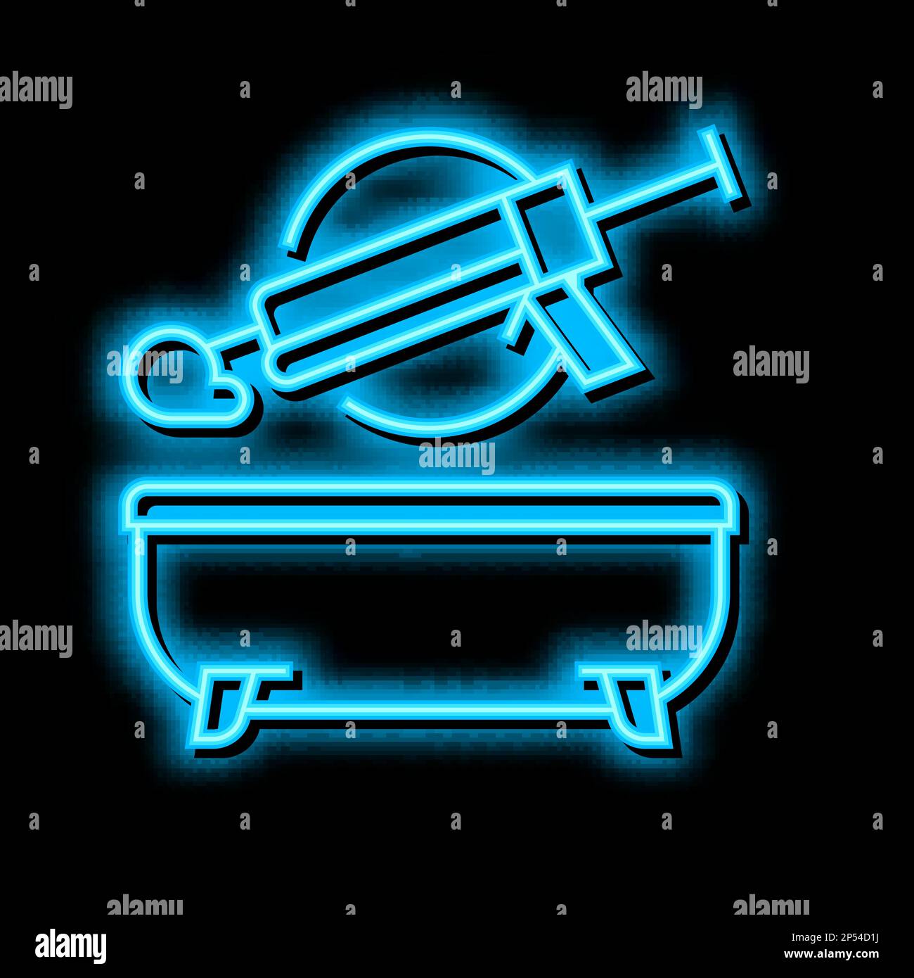 bathroom repair neon glow icon illustration Stock Vector Image & Art ...