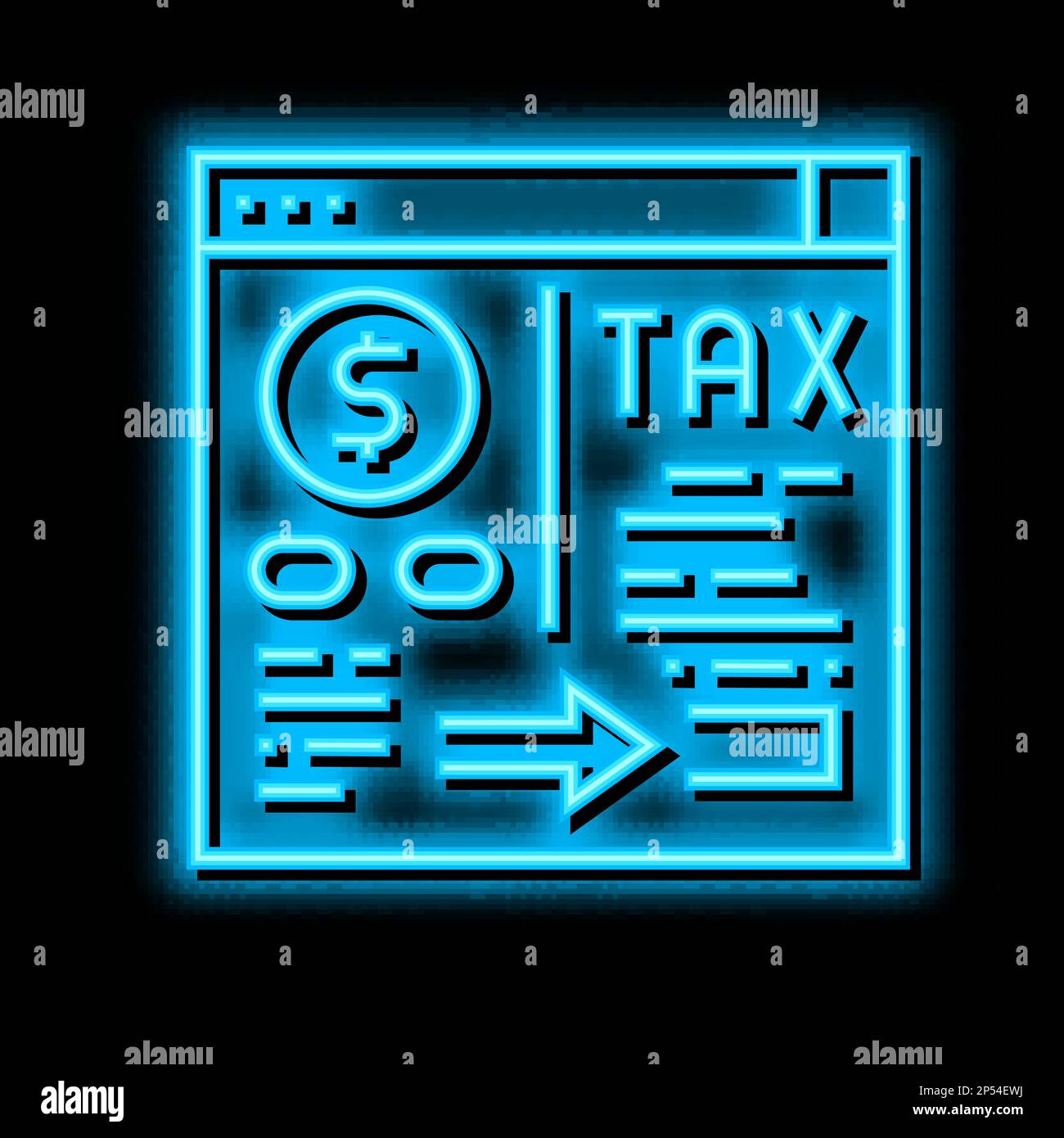 payment-of-taxes-and-fees-neon-glow-icon-illustration-stock-vector