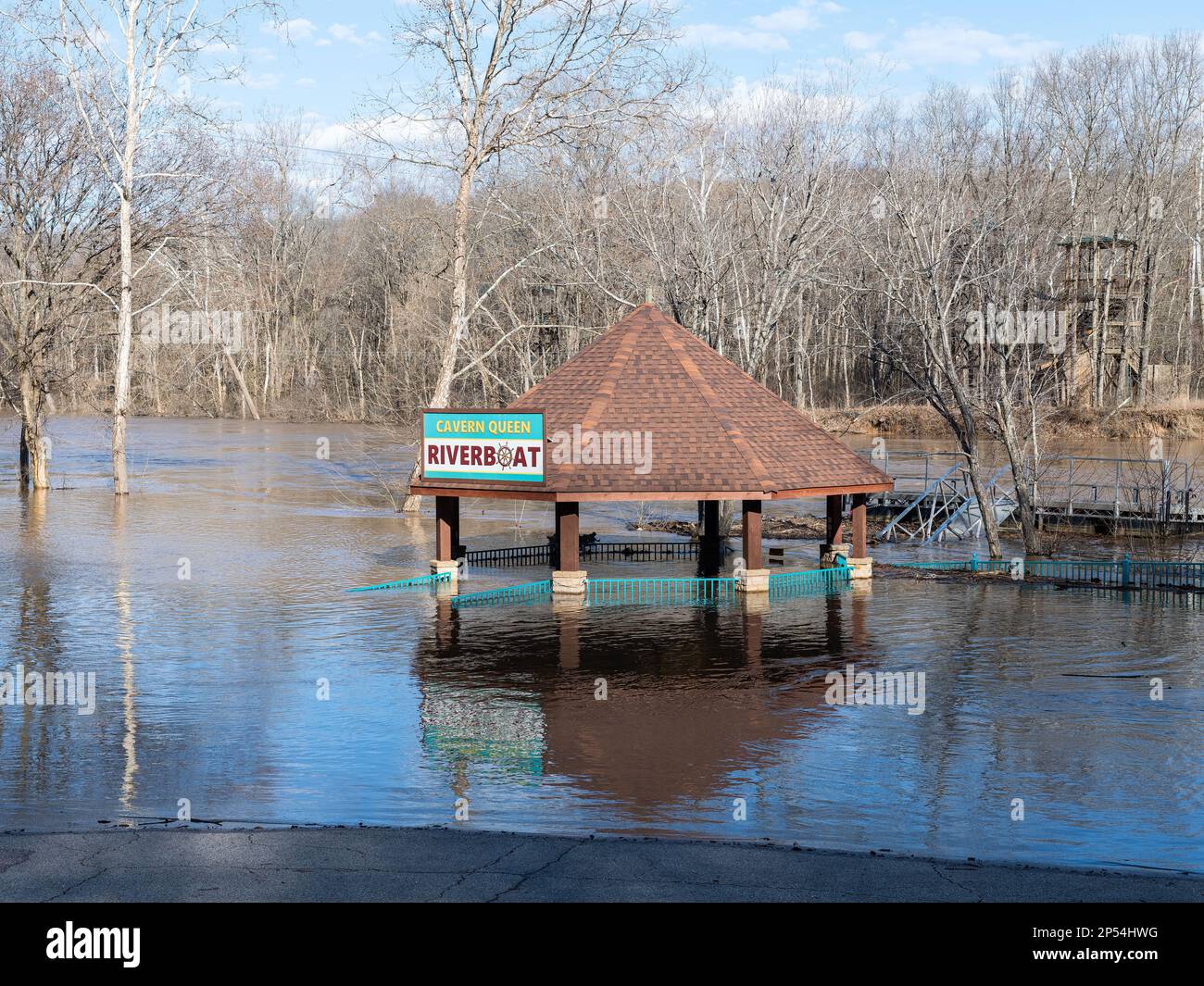 Flooding on the Meramec River near Meramec Caverns Stock Photo Alamy
