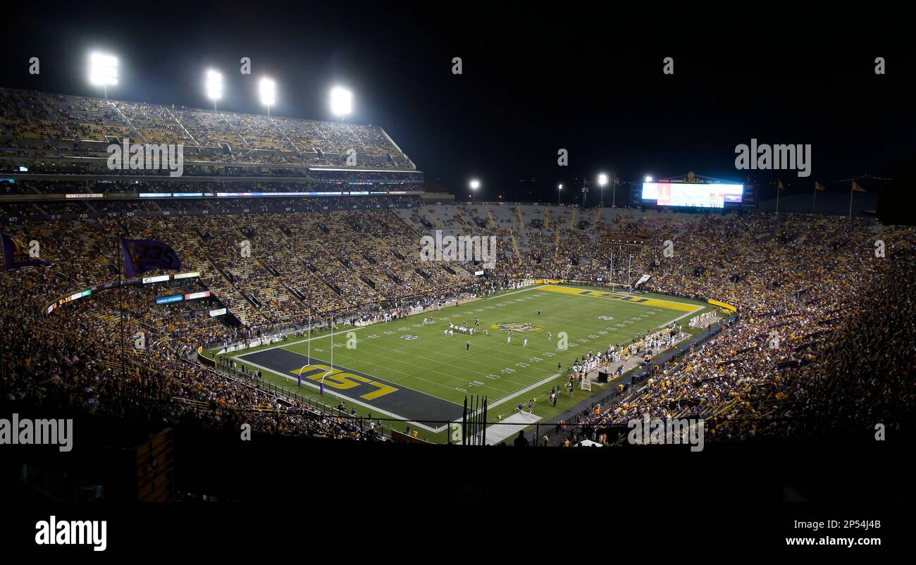 LSU Tiger Stadium In The Second Half Of An NCAA College Football Game ...