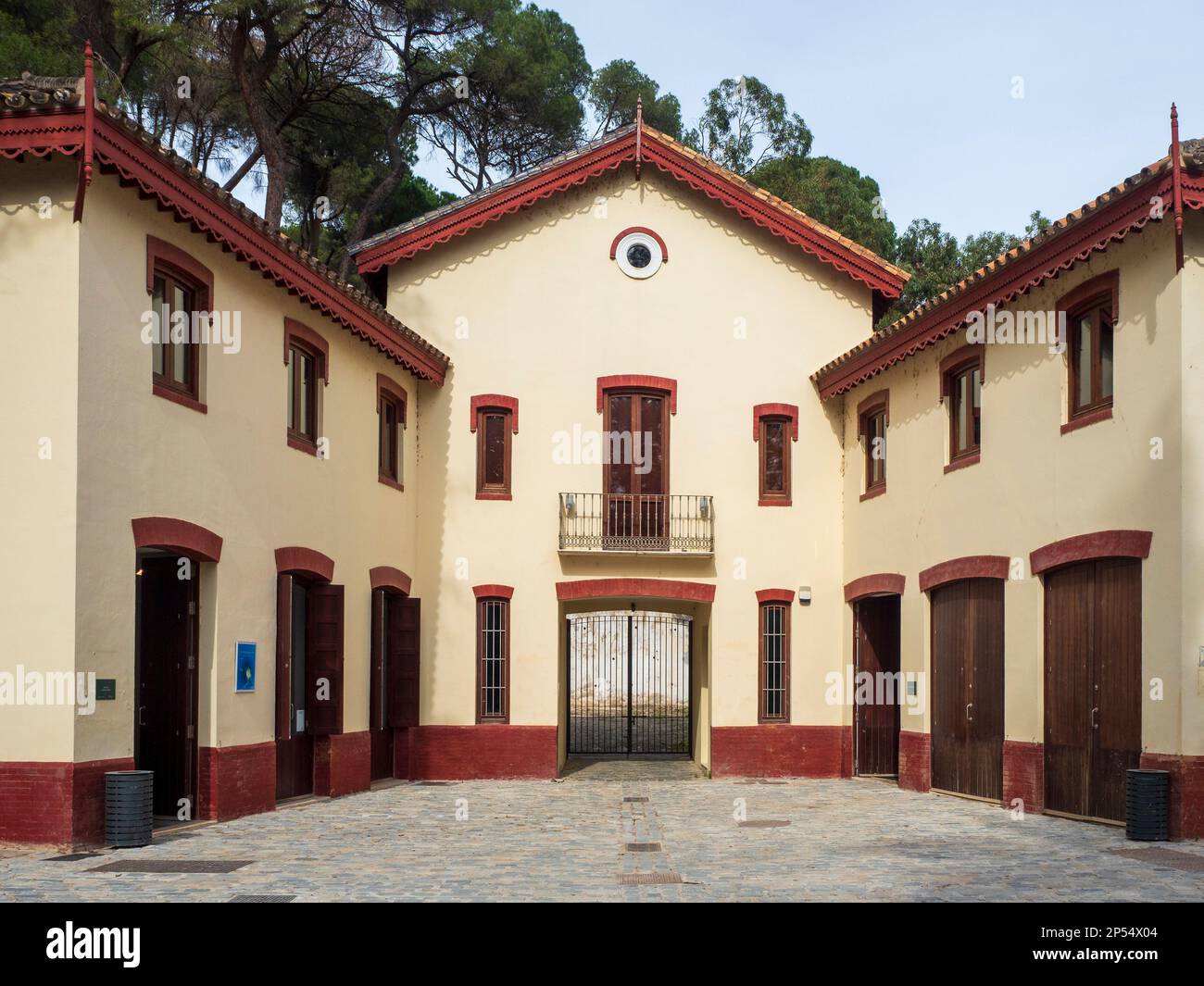 Colonial style building of the botanical garden of La Concepcion in Malaga, Andalucia, Spain. Stock Photo
