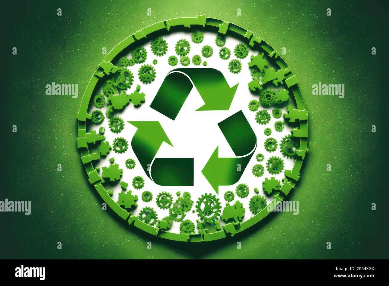 an recycle symbol made from an infinite number of plastic bottles is a