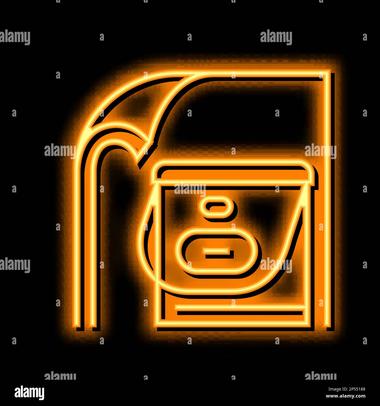 silicone rubber elastomer neon glow icon illustration Stock Vector