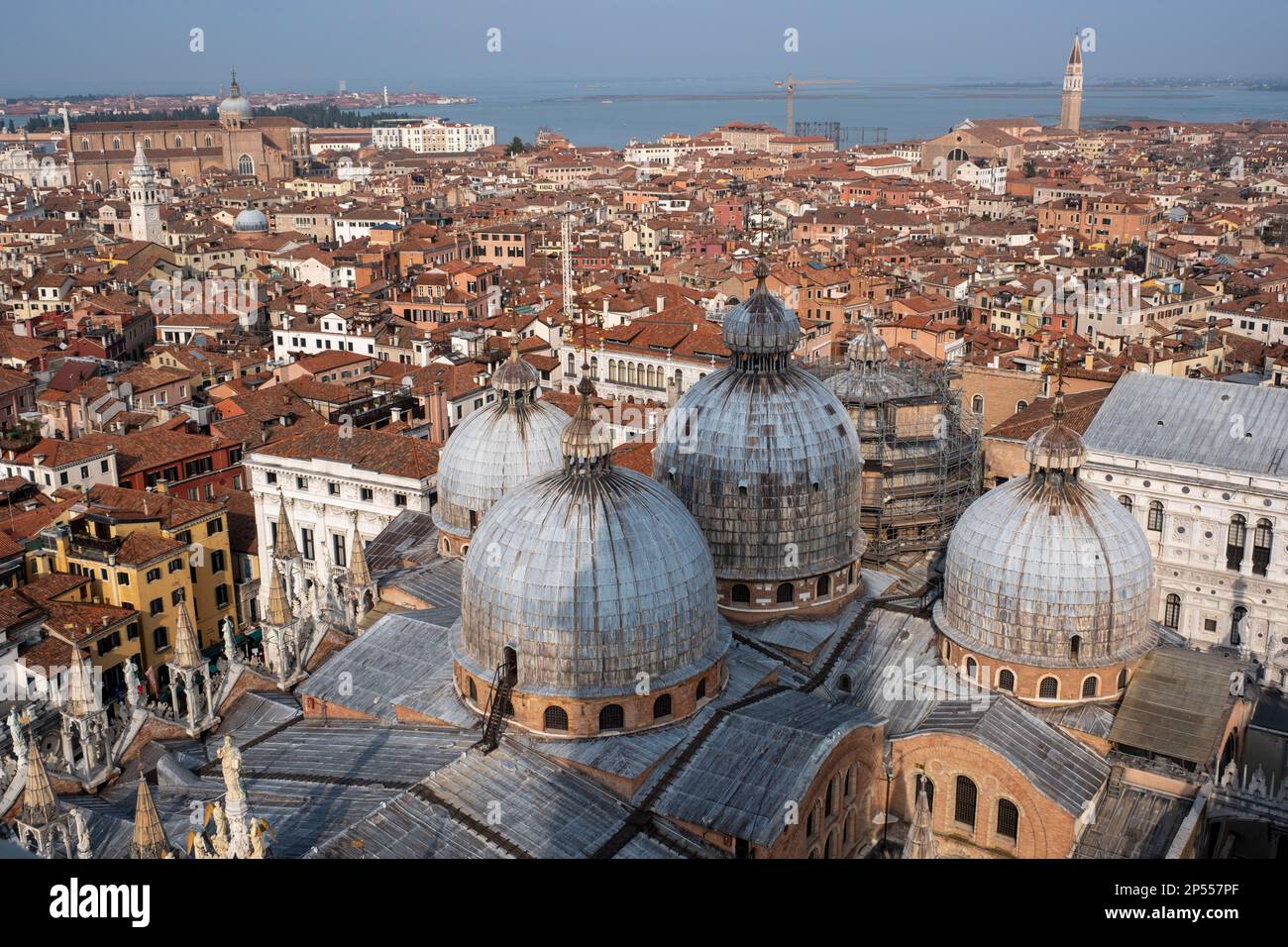 View over Venice from the San Marco Campanile, Venice, Italy Stock Photo