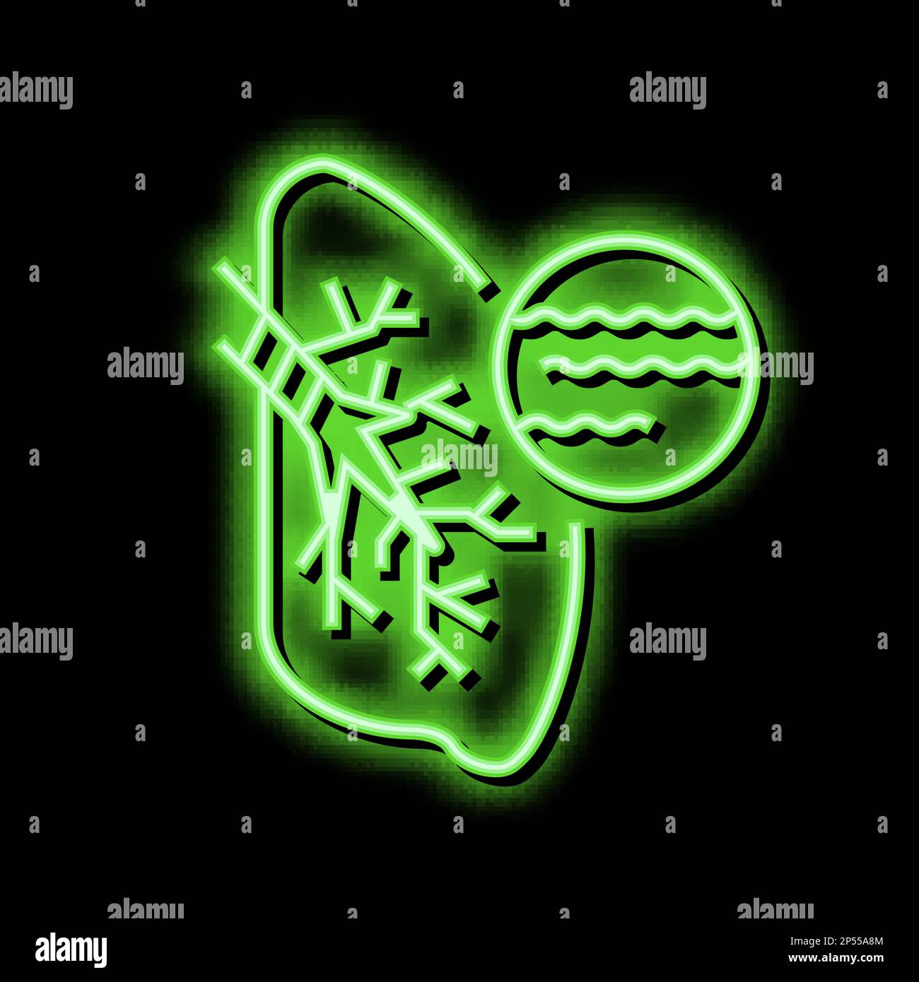 bronchitis disease neon glow icon illustration Stock Vector Image & Art