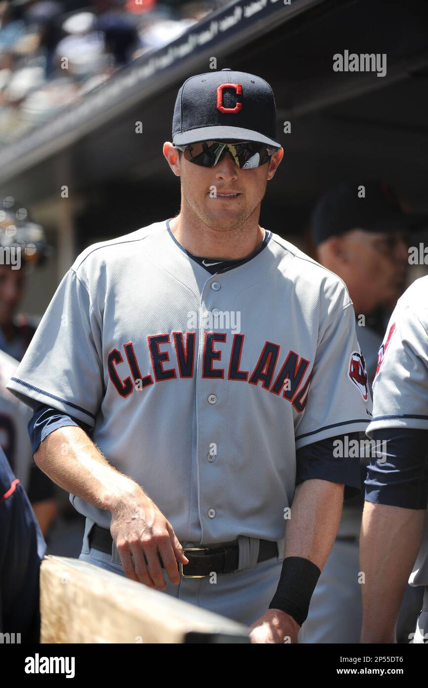 Cleveland Indians outfielder Drew Stubbs 11 during game against the New York Yankees at Yankee Stadium in Bronx New York June 5 2013. Yankees defeated Indians 6 4. AP Photo Tomasso DeRosa Stock Photo ...