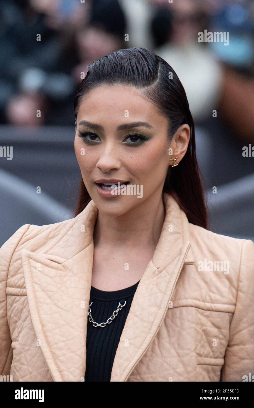 Shay Mitchell attends the Louis Vuitton Womenswear SS24 show during Paris  Fashion Week in Paris, France