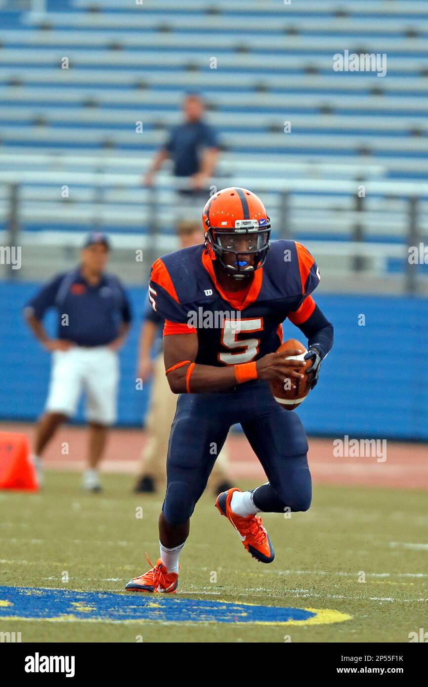 Nassau Community College Lions QB Jordan Rodriguez #13 in action during a  game against ASA College in a Junior College Football game on Saturday,  November 10, 2012 in Brooklyn, NY. ASA College