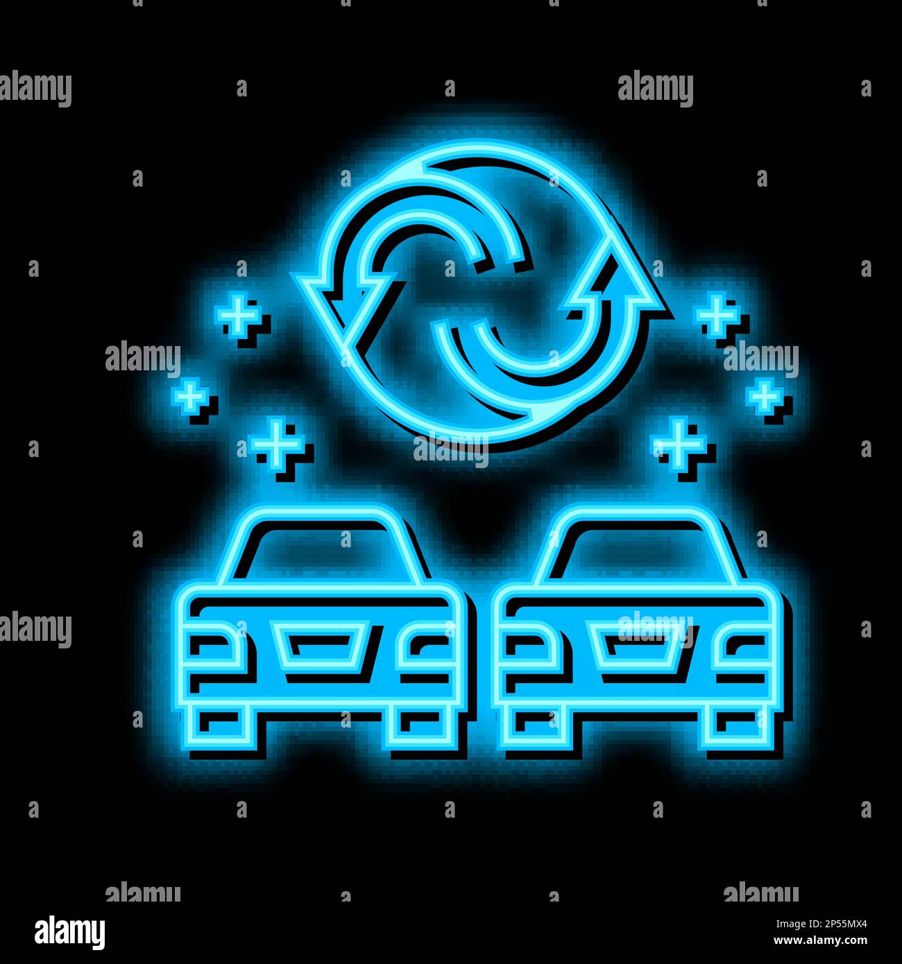 marketing rebranding neon glow icon illustration Stock Vector Image ...