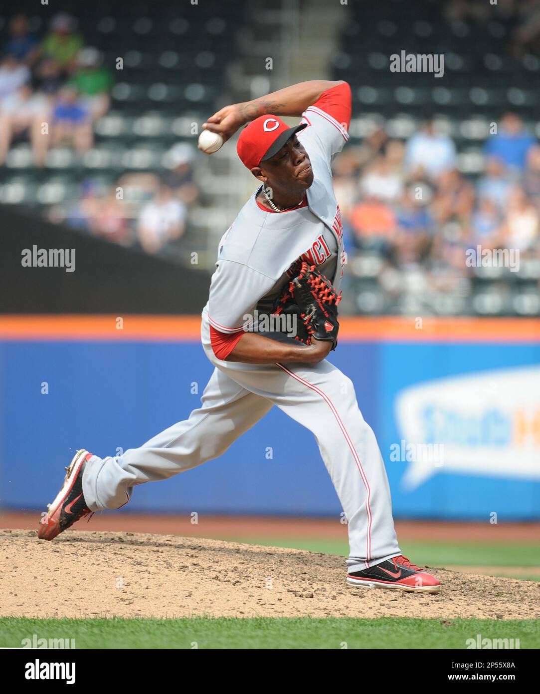 Cincinnati Reds pitcher Aroldis Chapman (54) during game against the New  York Mets at Citi Field in Queens, New York; May 22, 2013. Reds defeated  Mets 7-4. (AP Photo/Tomasso DeRosa Stock Photo - Alamy
