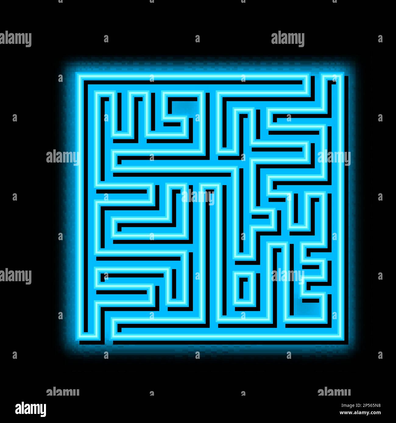 maze labyrinth ancient greece neon glow icon illustration Stock Vector ...