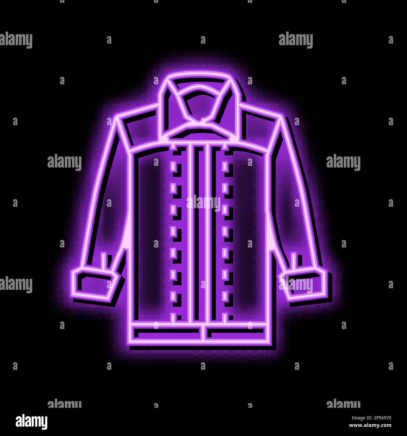 jacket denim neon glow icon illustration Stock Vector Image & Art - Alamy