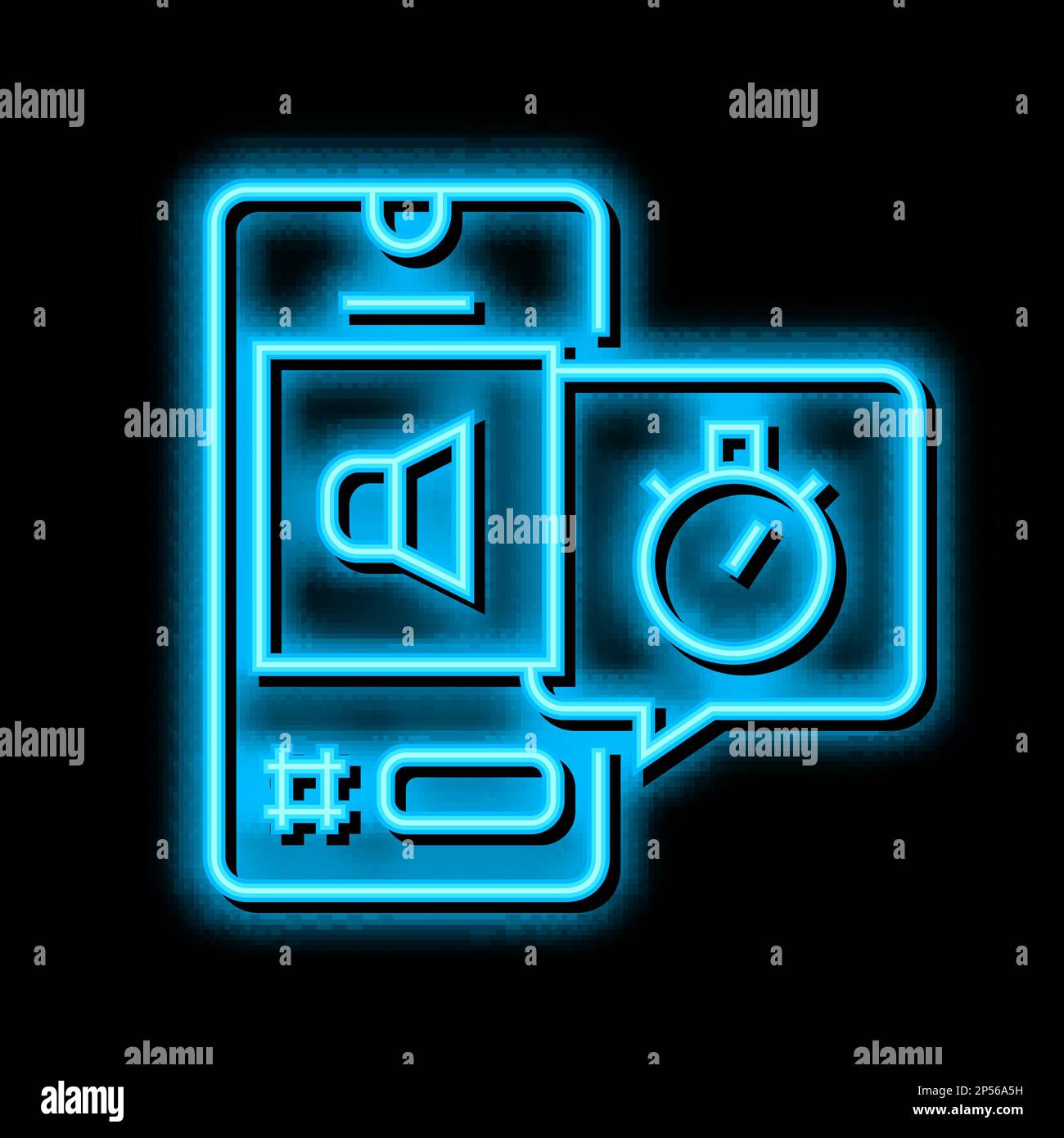 digital marketing ephemeral neon glow icon illustration Stock Vector ...