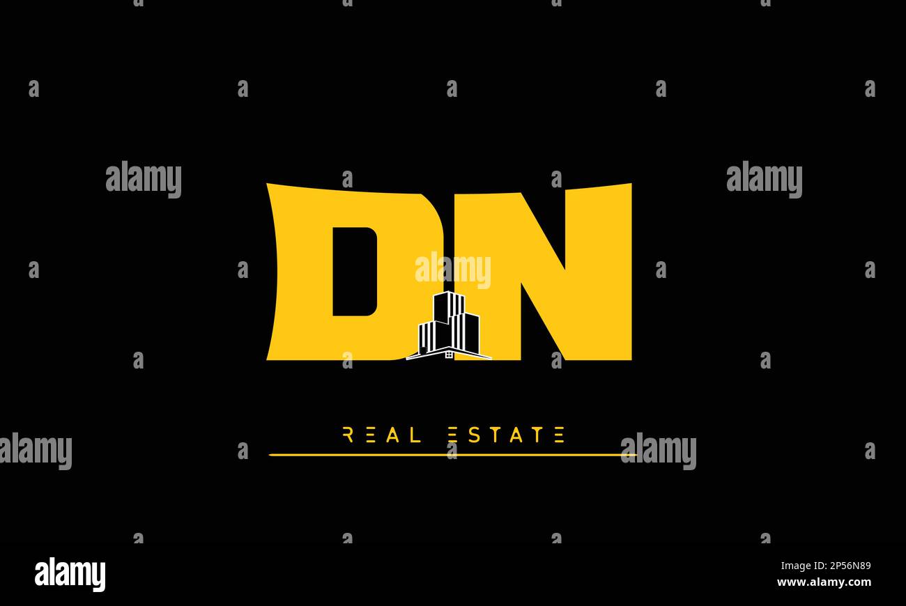 Real Estate letters Initials Monogram logo DN , ND Stock Vector Image