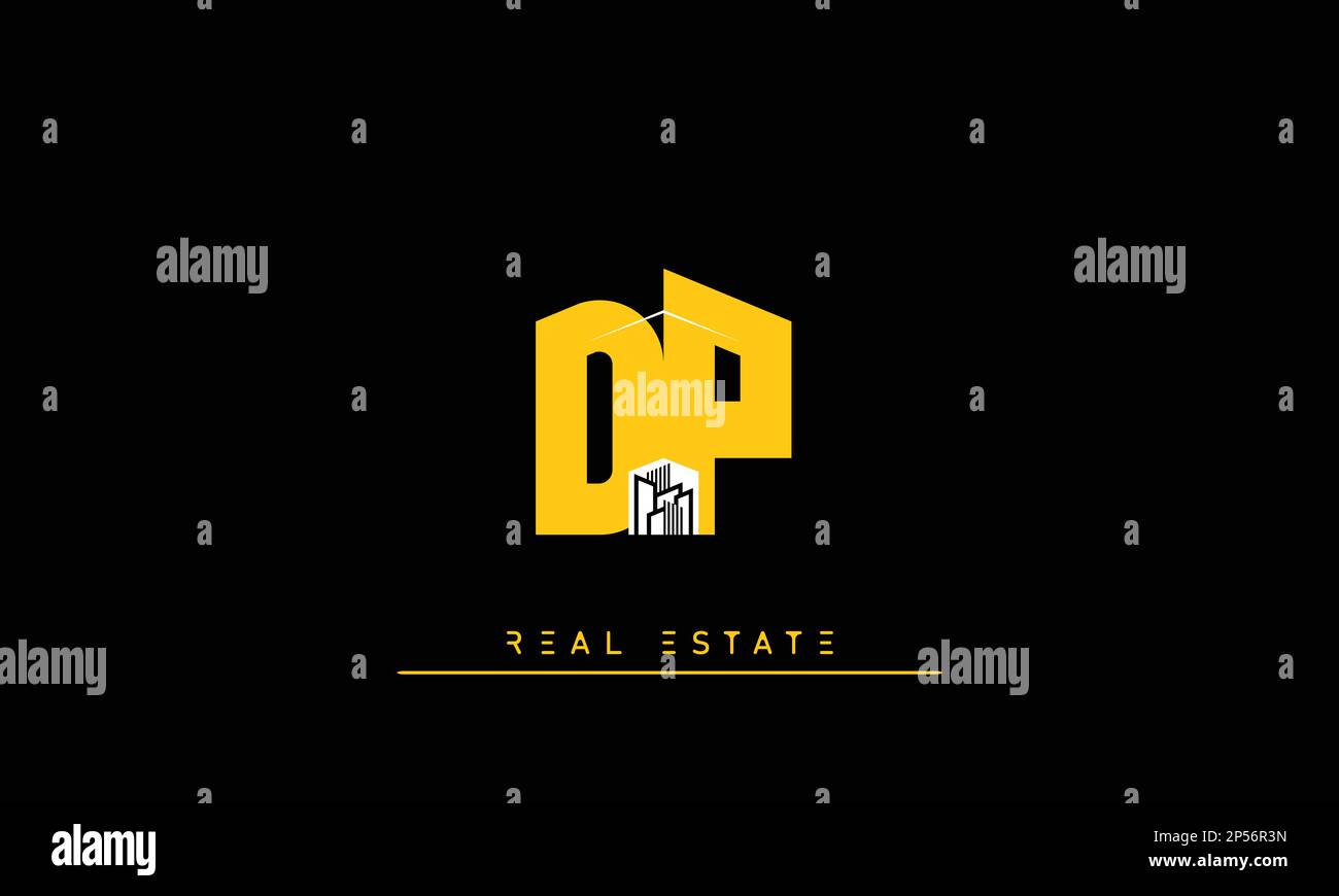 Real Estate letters Initials Monogram logo DP , PD Stock Vector Image