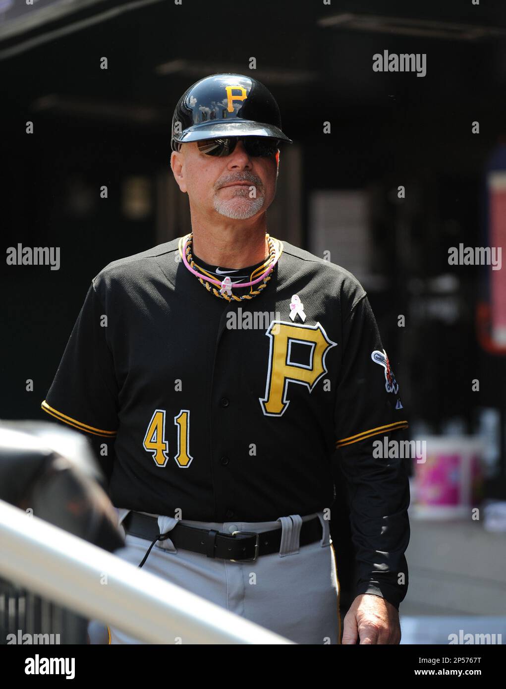 Pittsburgh Pirates coach Rick Sofield (41) during game against the New York  Mets at Citi Field in Queens, New York; May 12, 2013. Pirates defeated Mets  3-2. (AP Photo/Tomasso DeRosa Stock Photo - Alamy