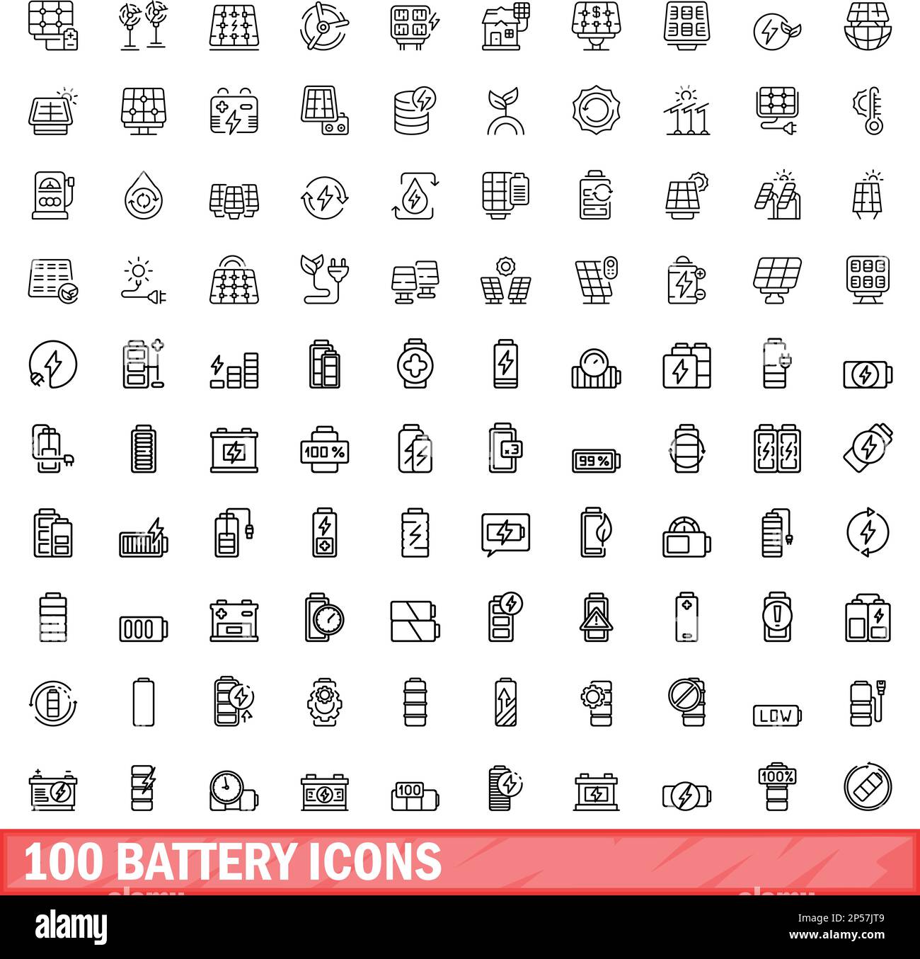 Battery time icon linear hi-res stock photography and images - Alamy