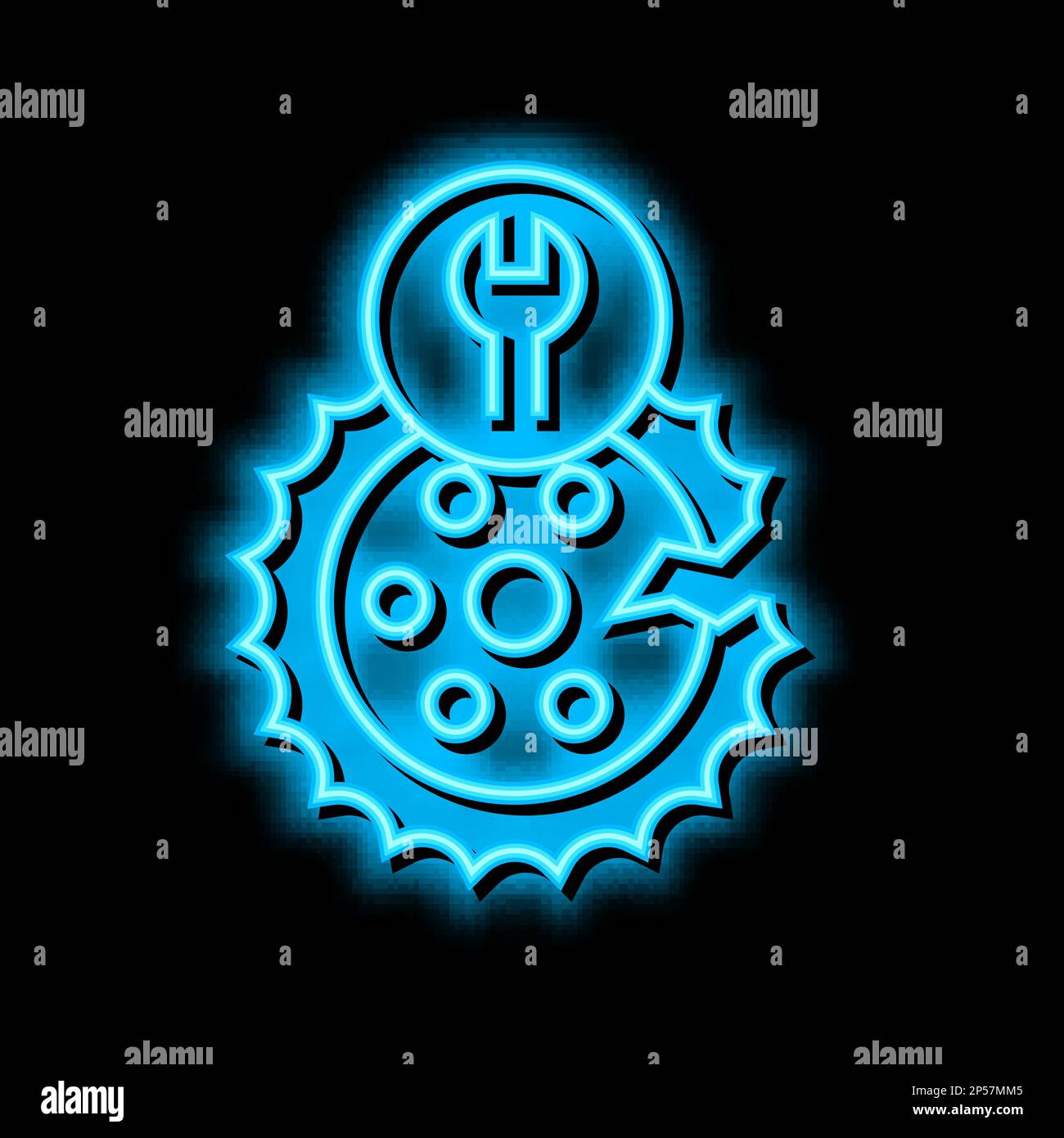 maintenance and repairs neon glow icon illustration Stock Vector Image ...