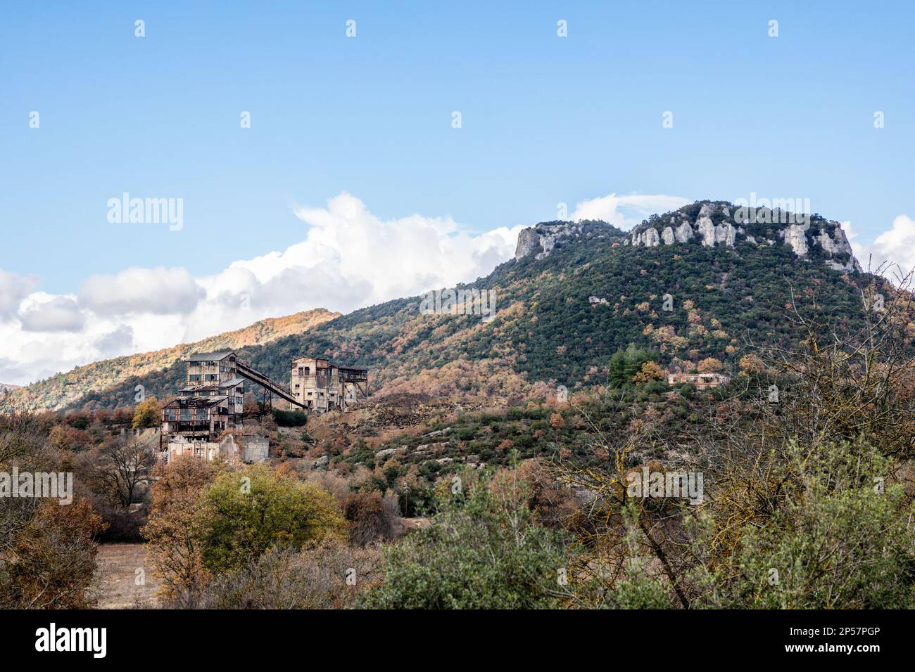 Abandoned zinc mines near to Kirki village North Evros Greece environmental effects Stock Photo