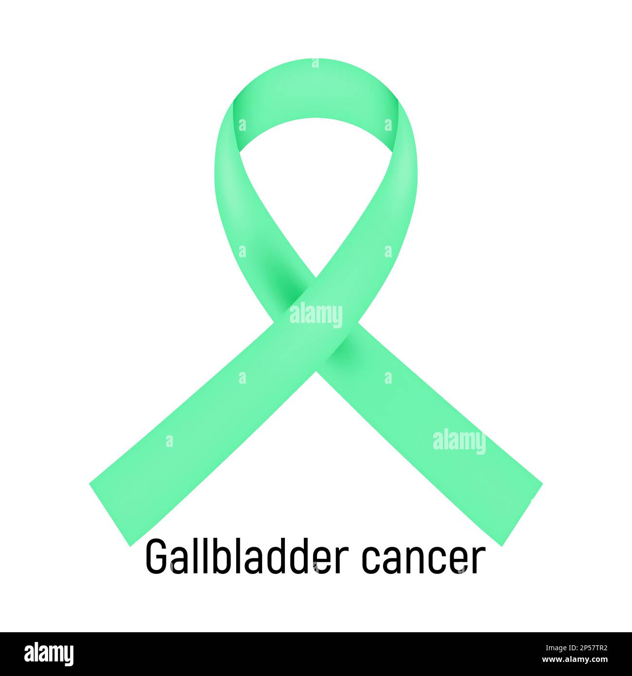 Cancer Ribbon. Gallbladder cancer. Vector illustration. Stock Vector
