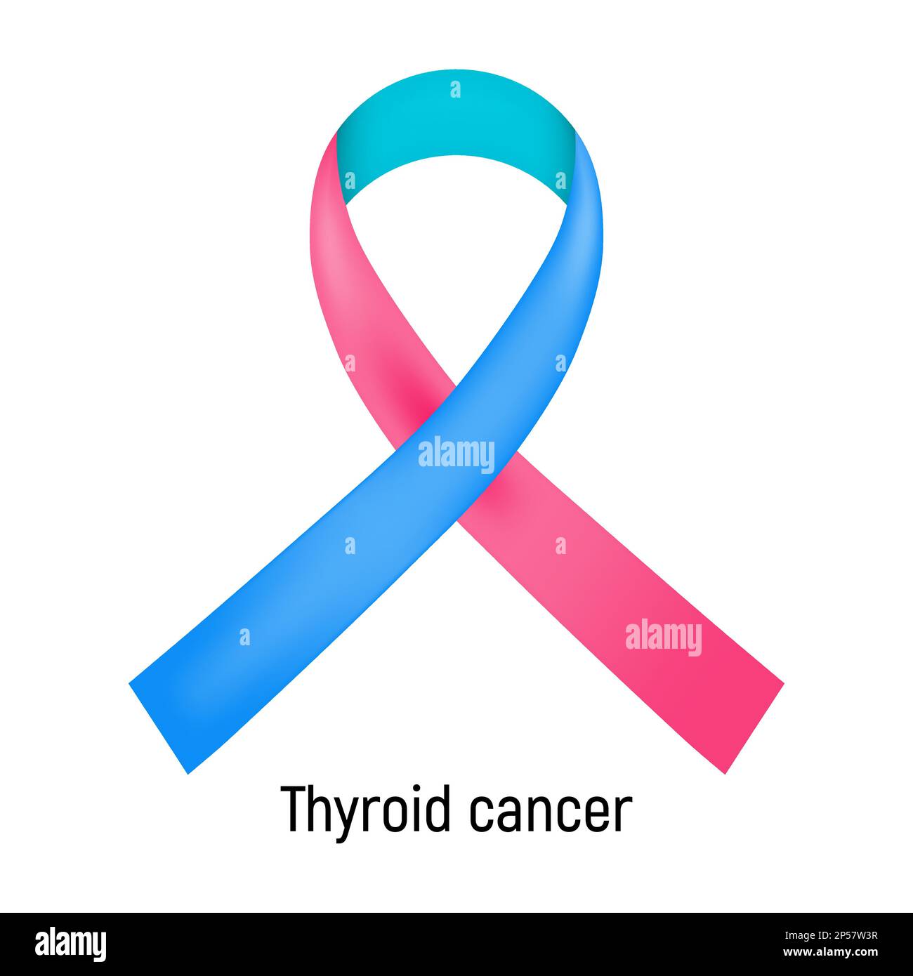 Cancer Ribbon. Thyroid cancer. Vector illustration Stock Vector Image