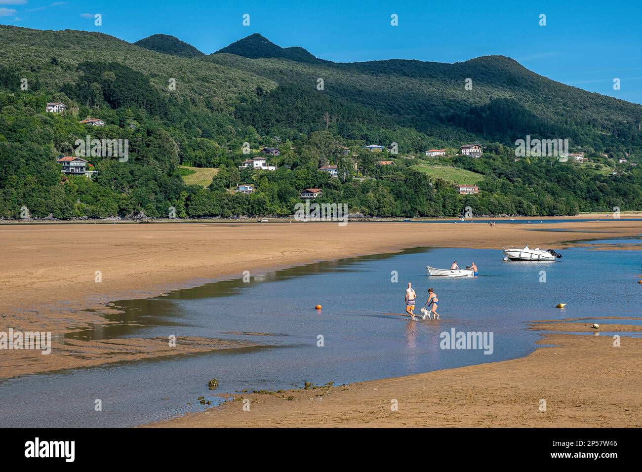 Laida beach in Urdaibai Biosphere Reserve, Biscay, Basque Country, Spain Stock Photo