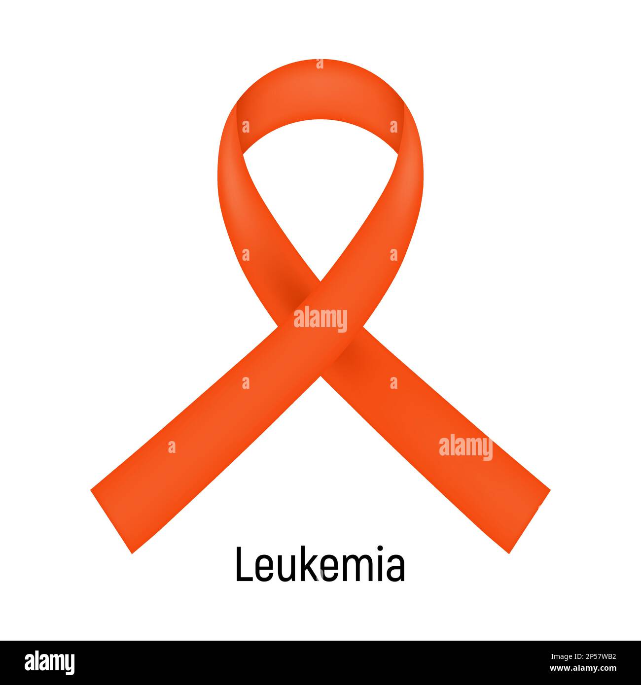 Cancer Ribbon. Leukemia. Vector illustration. Stock Vector