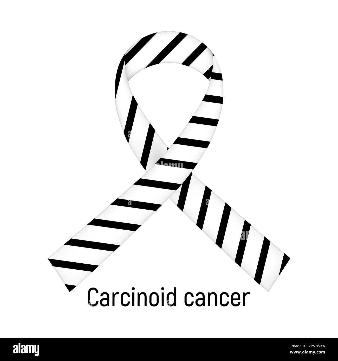 Cancer Ribbon. Carcinoid cancer. Vector illustration. Stock Vector