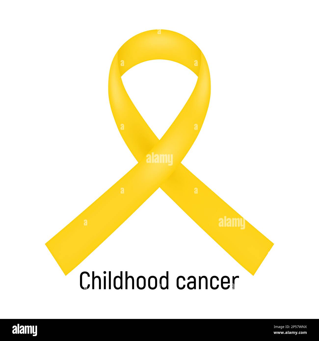 Cancer Ribbon. Childhood cancer. Vector illustration. Stock Vector
