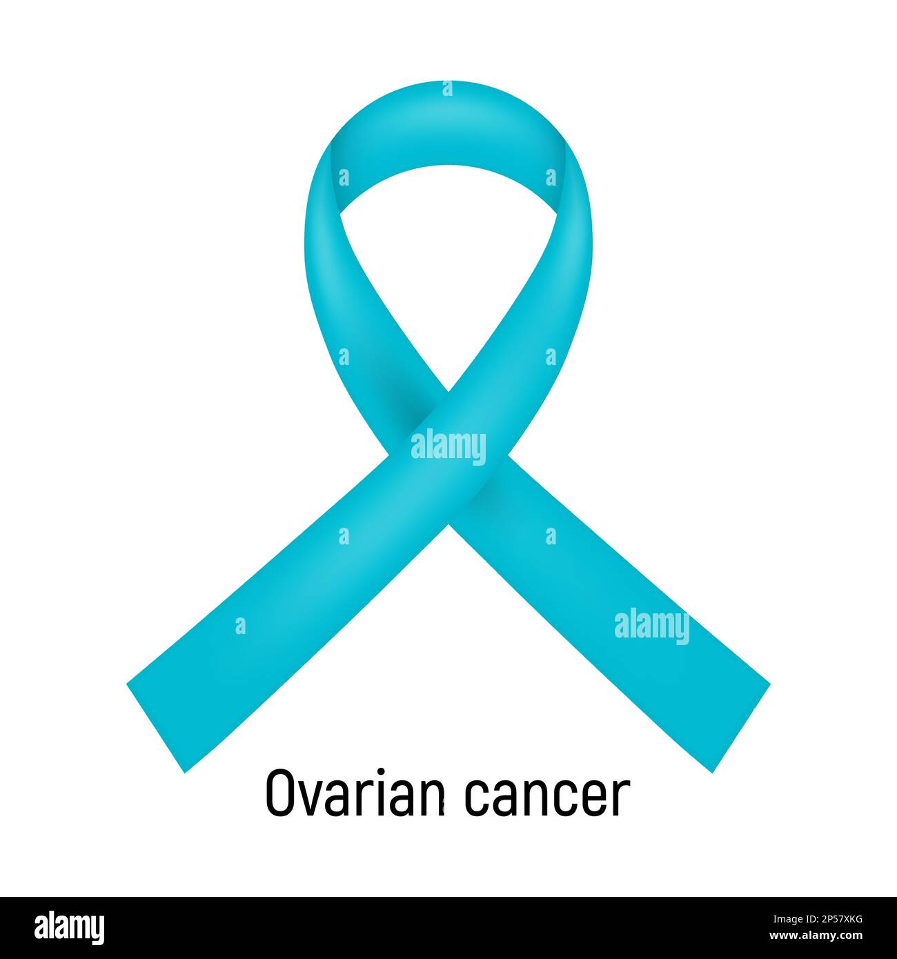 Cancer Ribbon. Ovarian cancer. Vector illustration. Stock Vector