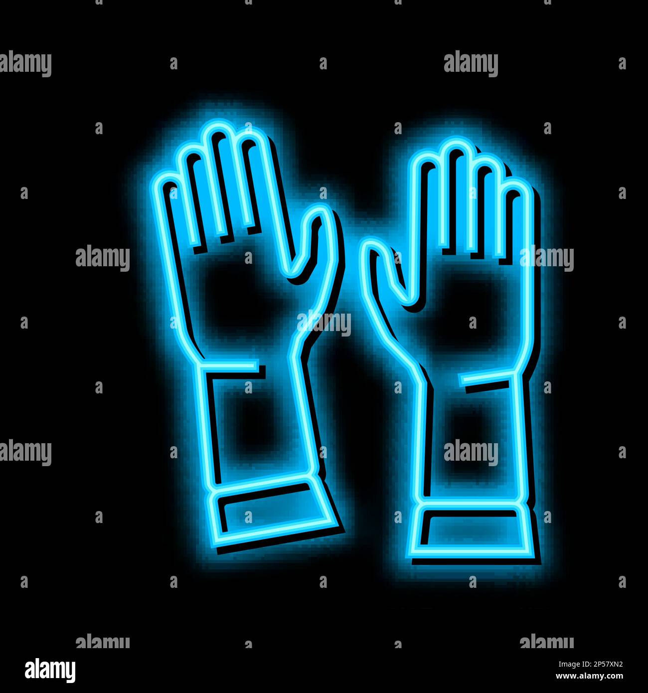 glove for washing neon glow icon illustration Stock Vector Image & Art ...