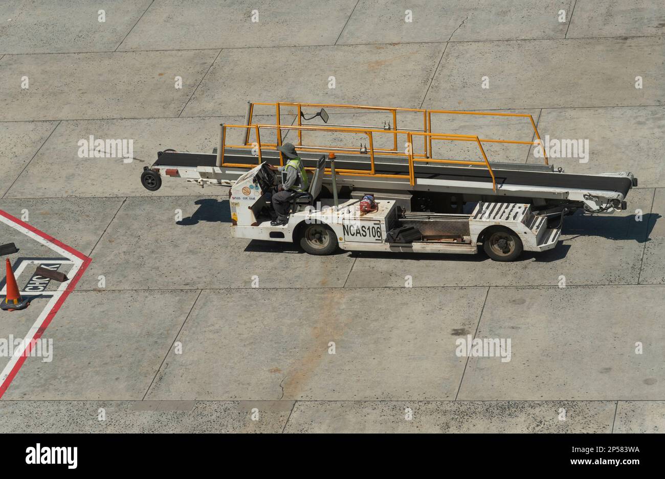 Cape Town, South Africa. 2023. Vehicle used for loading baggage and