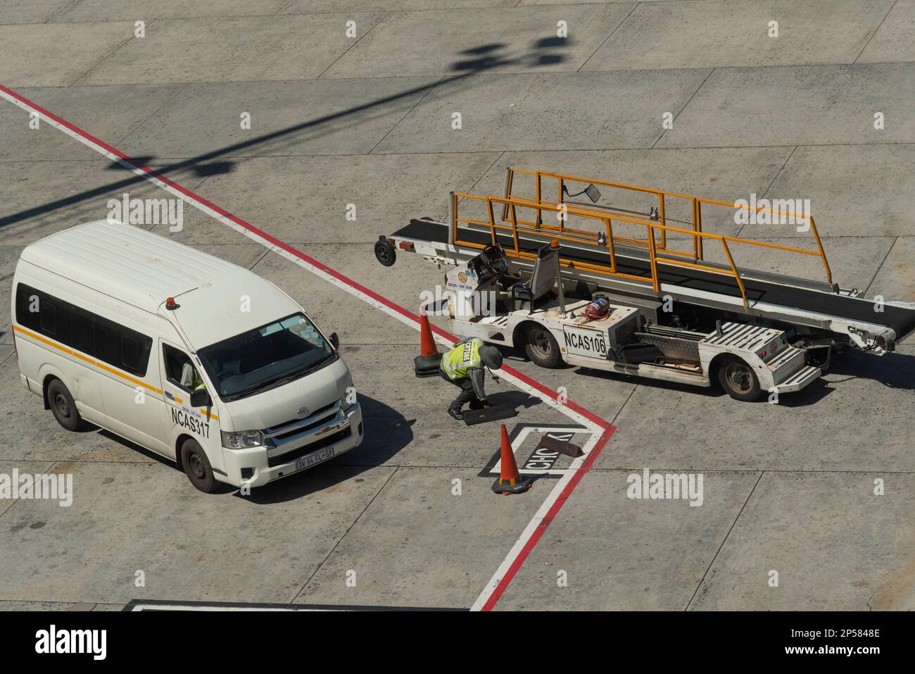 Cape Town, South Africa. 2023. Vehicle used for loading baggage and