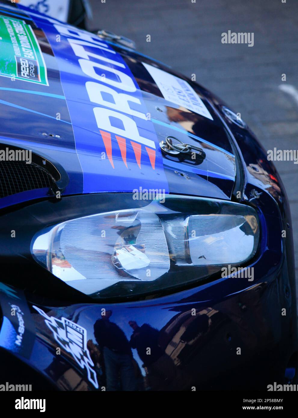 Competitor cars at Reed Group East Riding Stages Rally at start ...